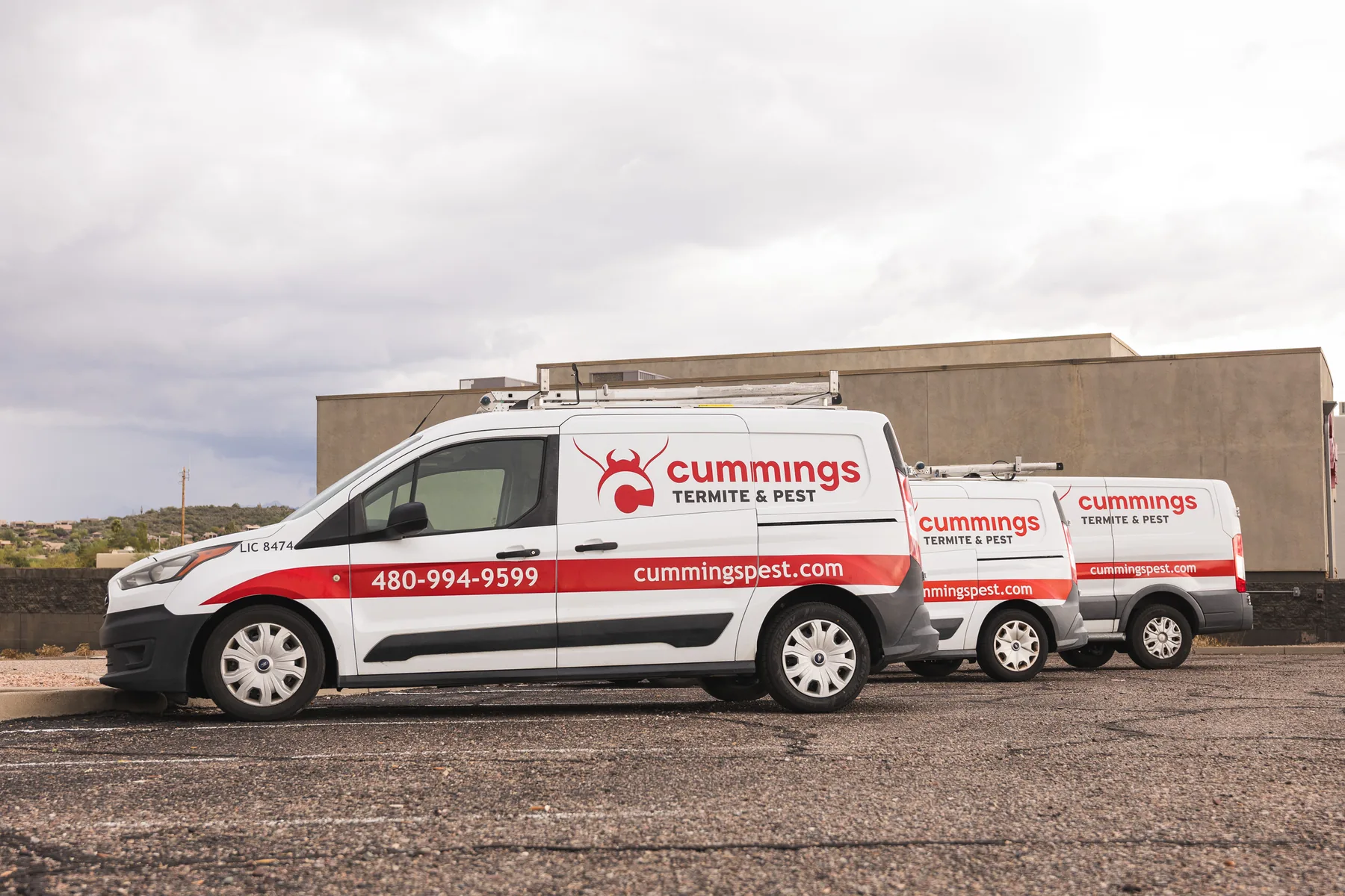 Cummings pest control fleet serving Chandler, Arizona and the East Valley